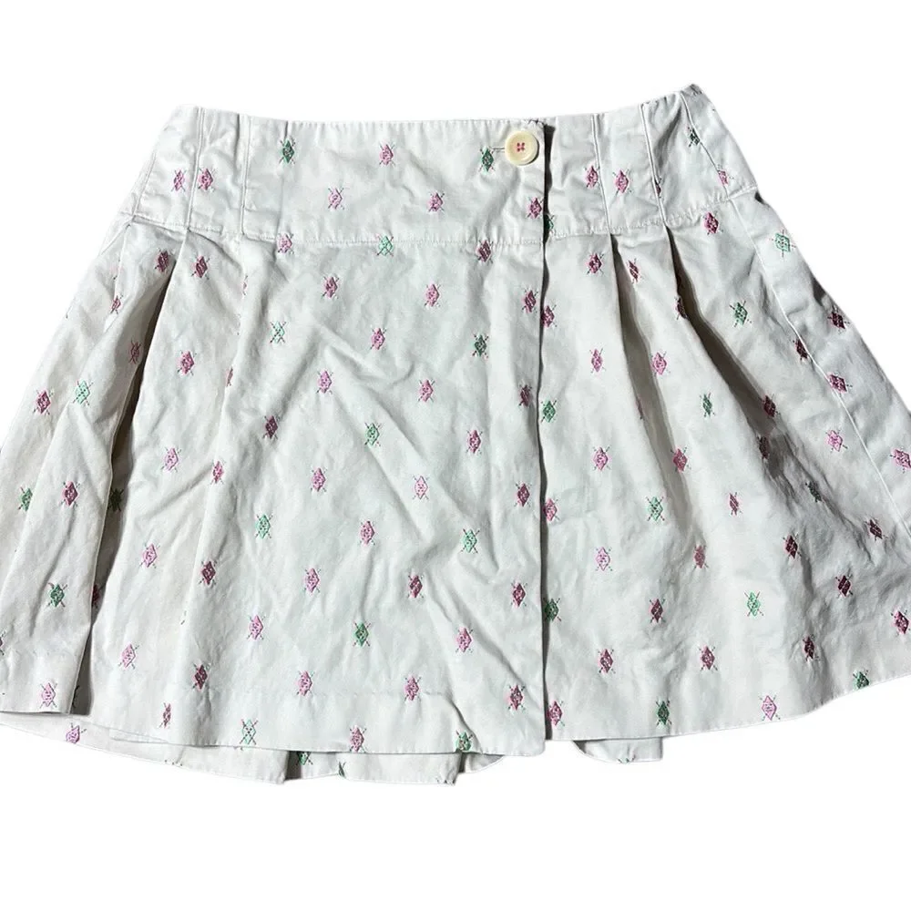 Lilly Pulitzer vintage preppy argyle colorful pleated skirt academia‎ schoolgirl